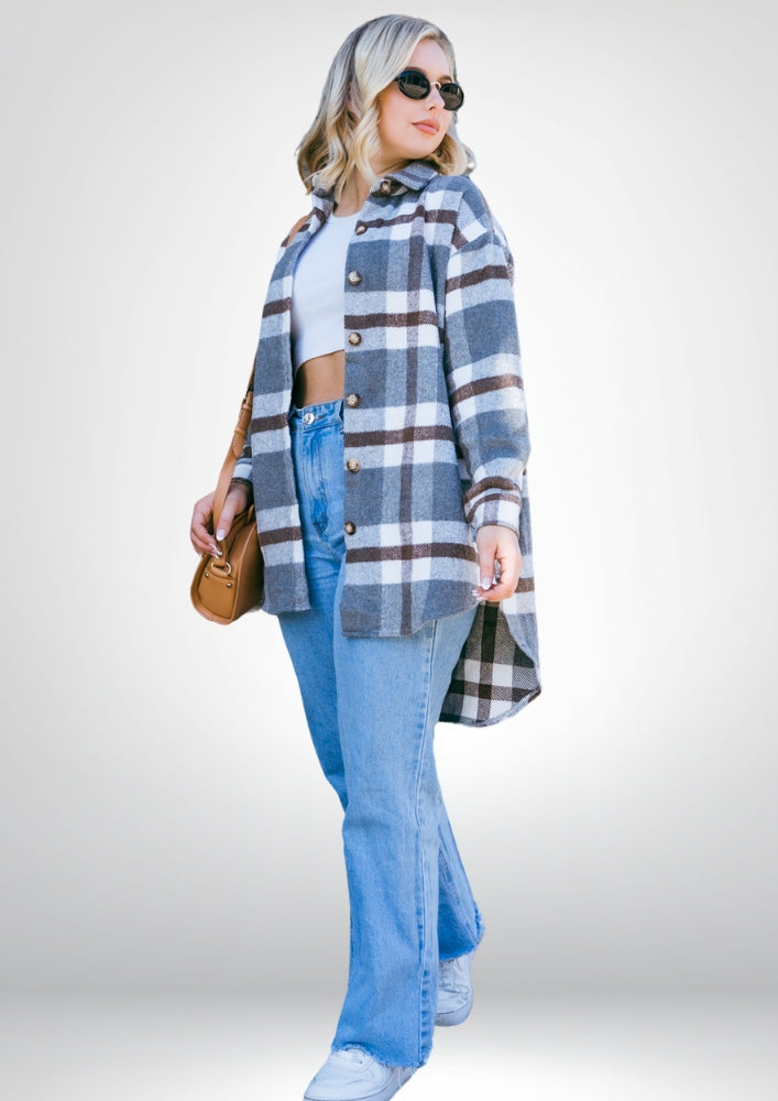 Elliot Shacket | Brown Check