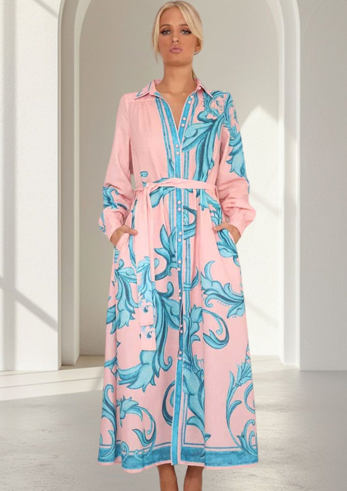 Melody Linen Dress | Pink