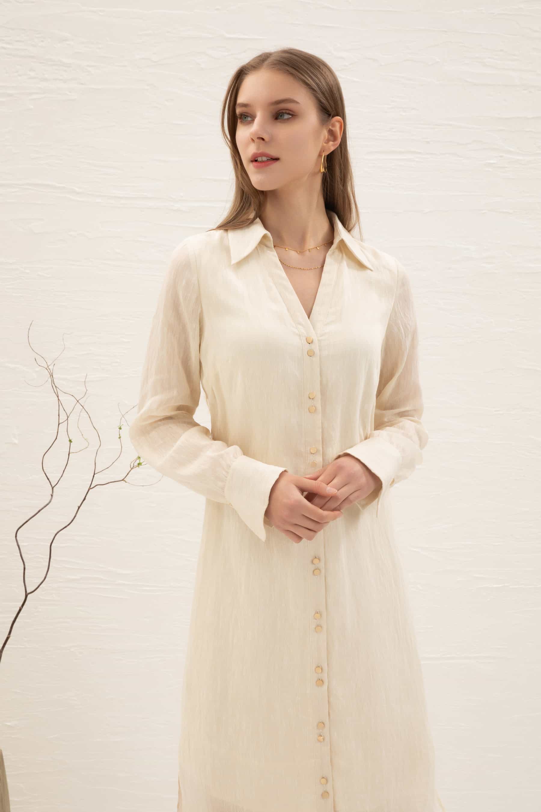 GDS Scarlette Belted Dress | Cream DRESSES autumn-winter BRUNCH Catch CREAM DRESSES GDS HOLIDAY L M RACES S SALE XL XS