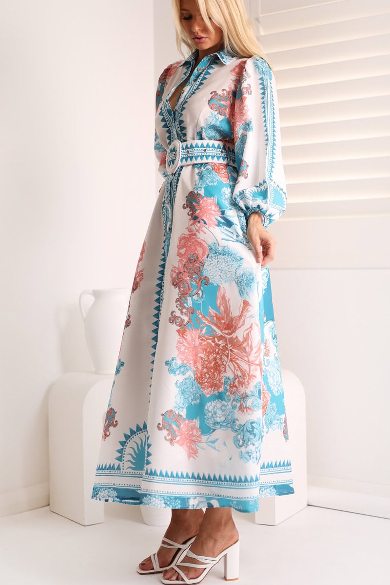 Adriana Long Dress | Sky