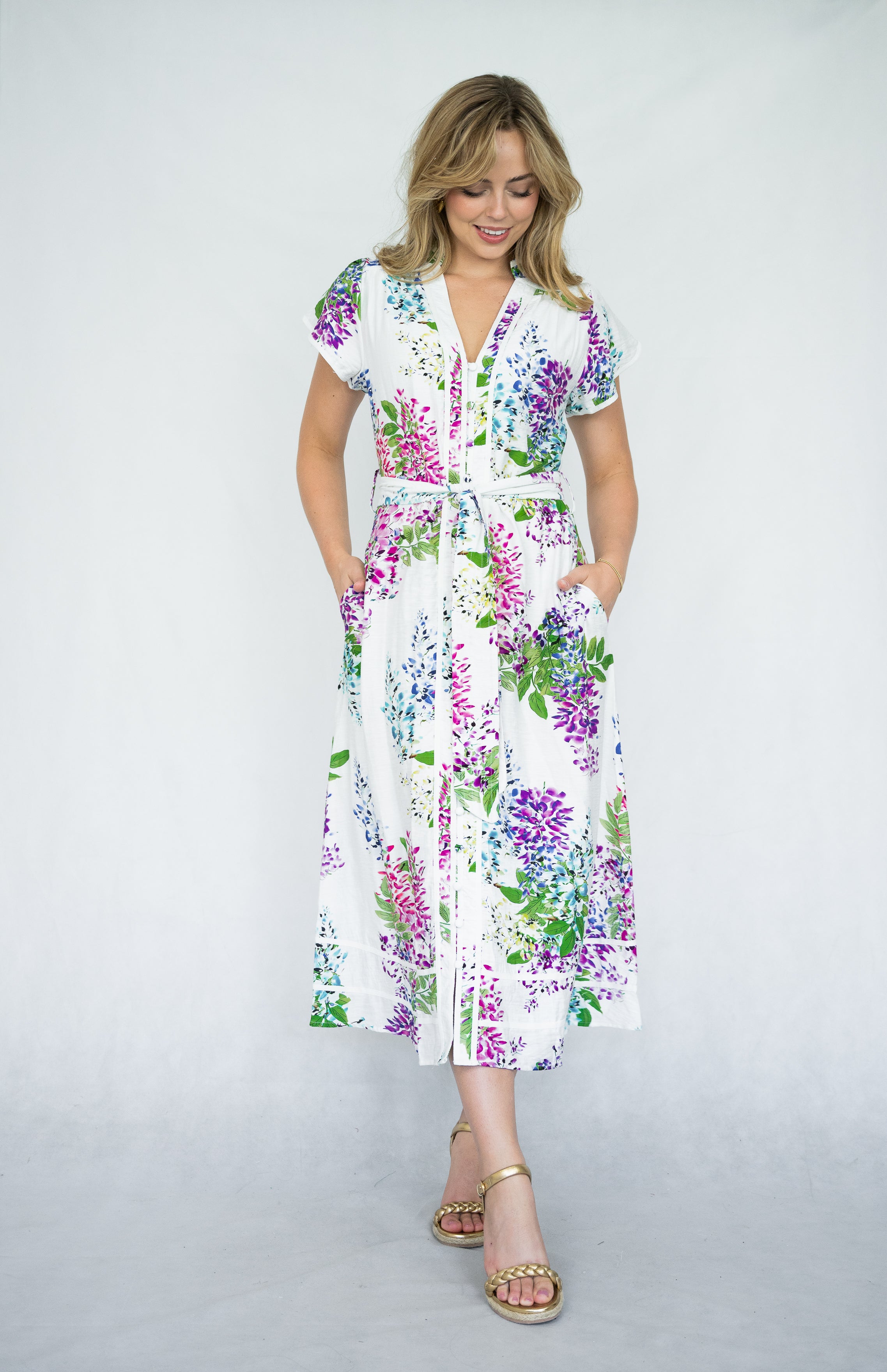 Elsa Dress | White Floral