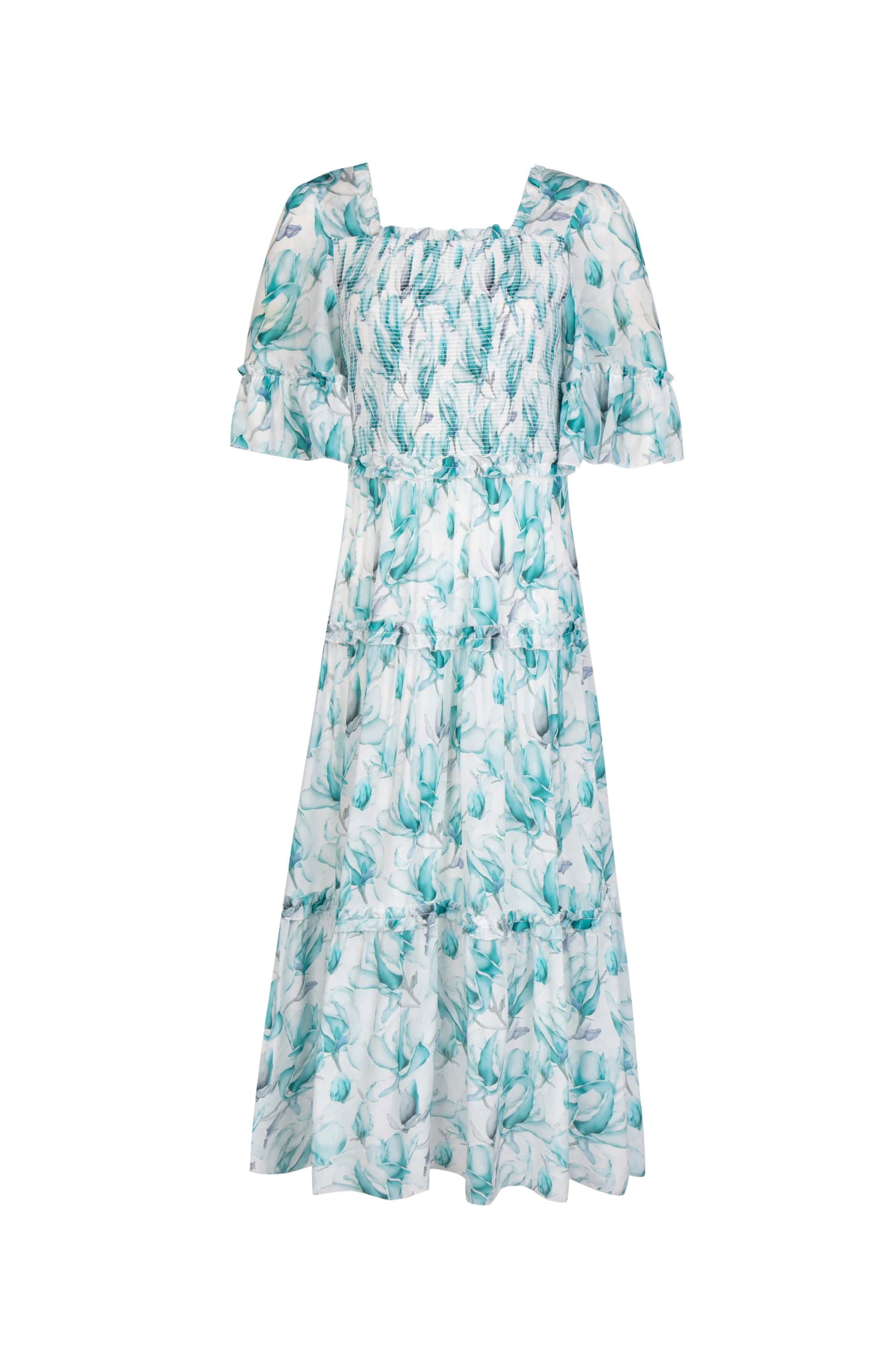 GDS Risette Silk Long Dress | Blue Print