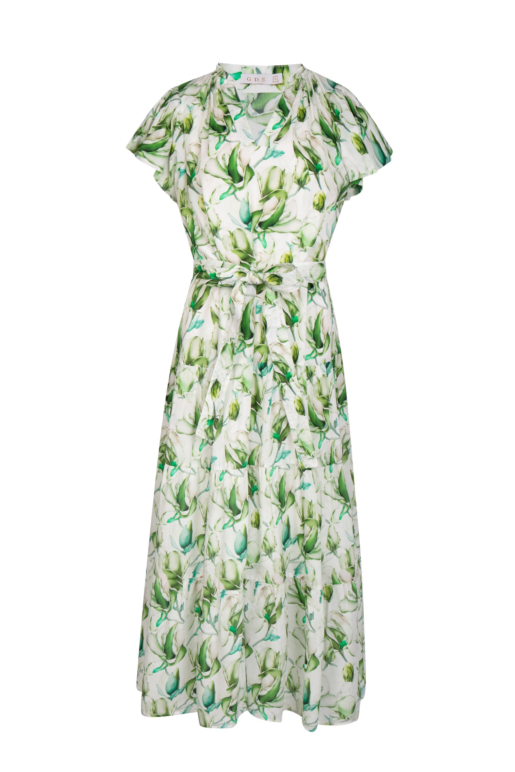 GDS Risette Tencel Long Dress | Green Print DRESSES Catch GDS L M S XL XS
