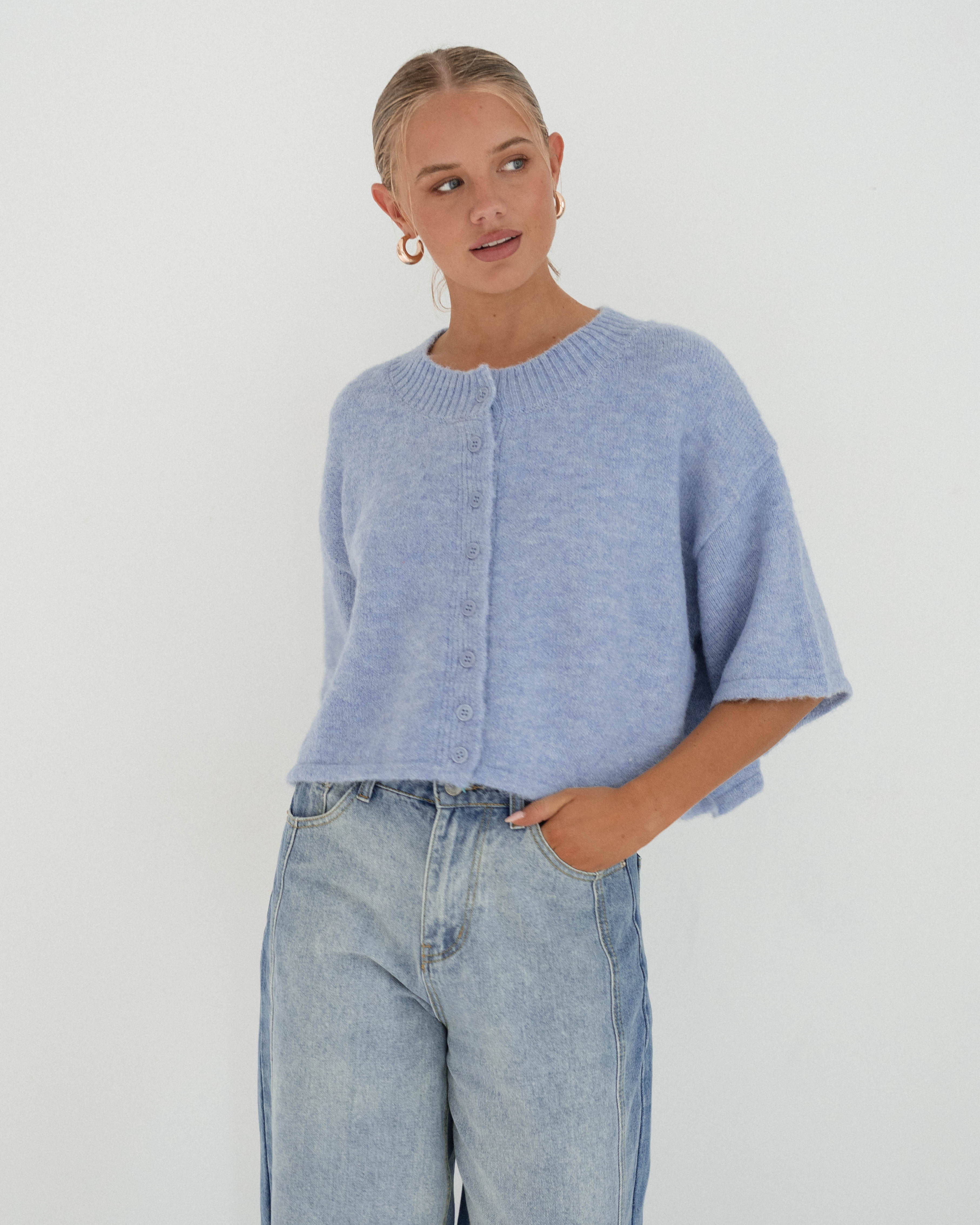 Mia Knit Cardigan | Blue