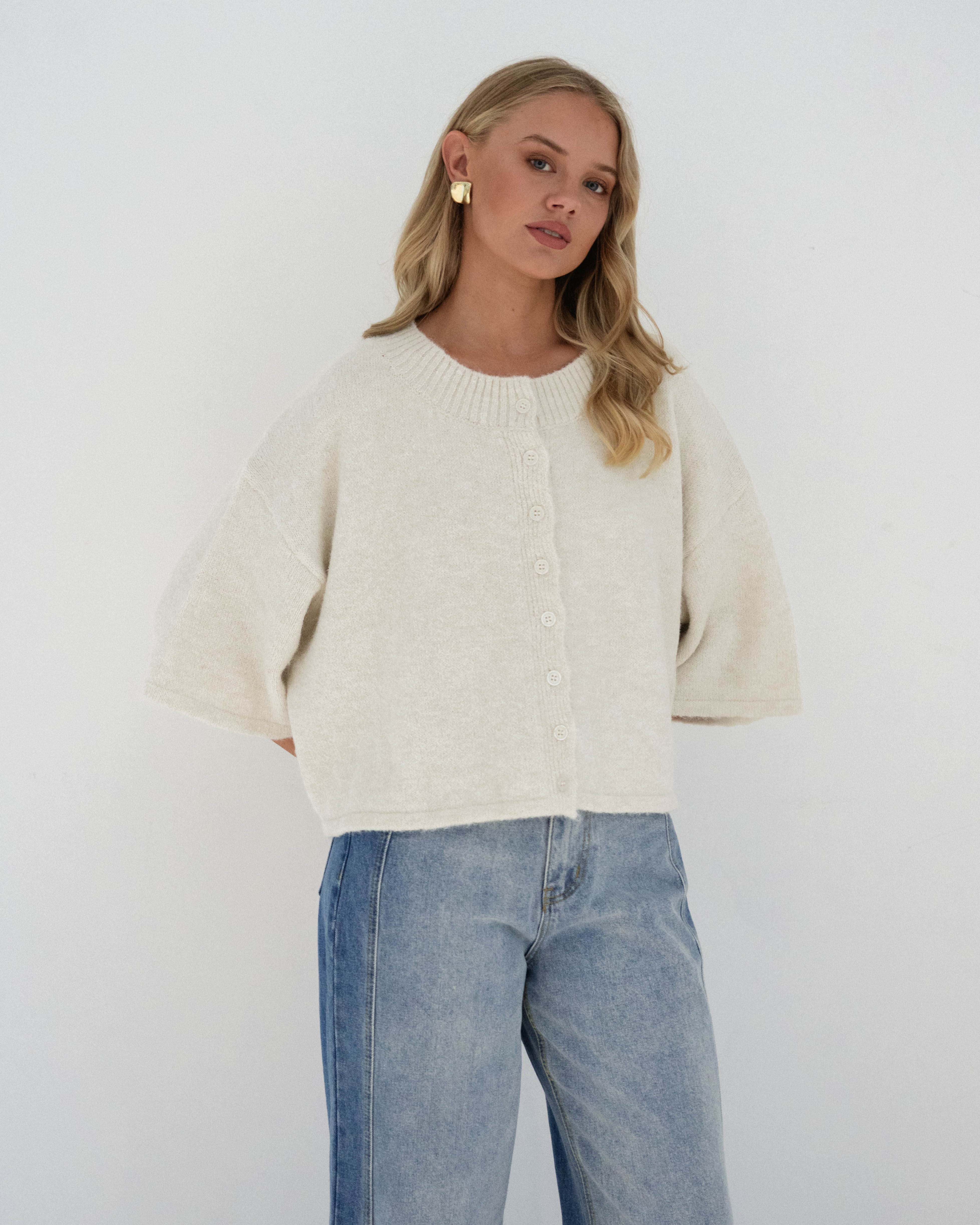 Mia Knit Cardigan | Beige