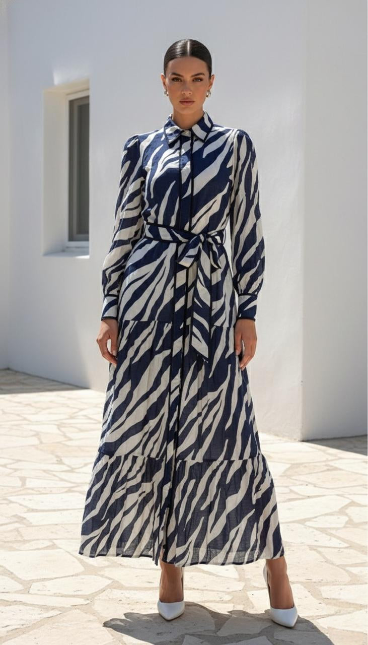 Morgan Long Dress | Navy