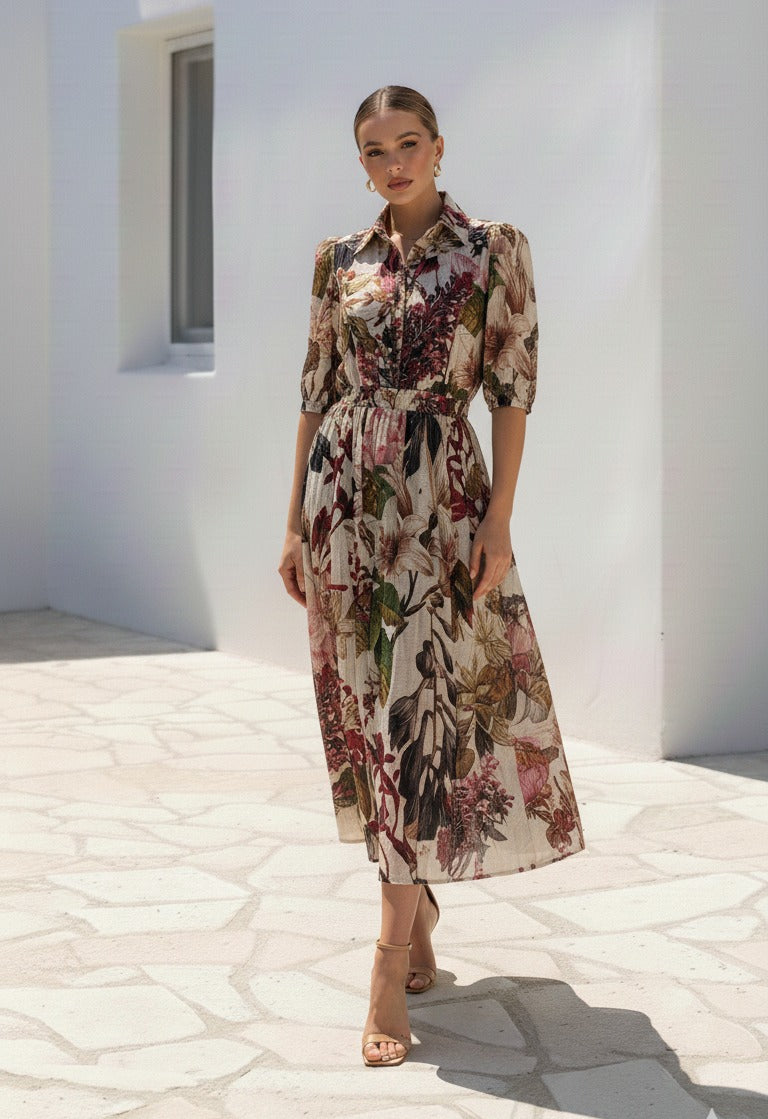 Botanical Shirt Dress | Floral