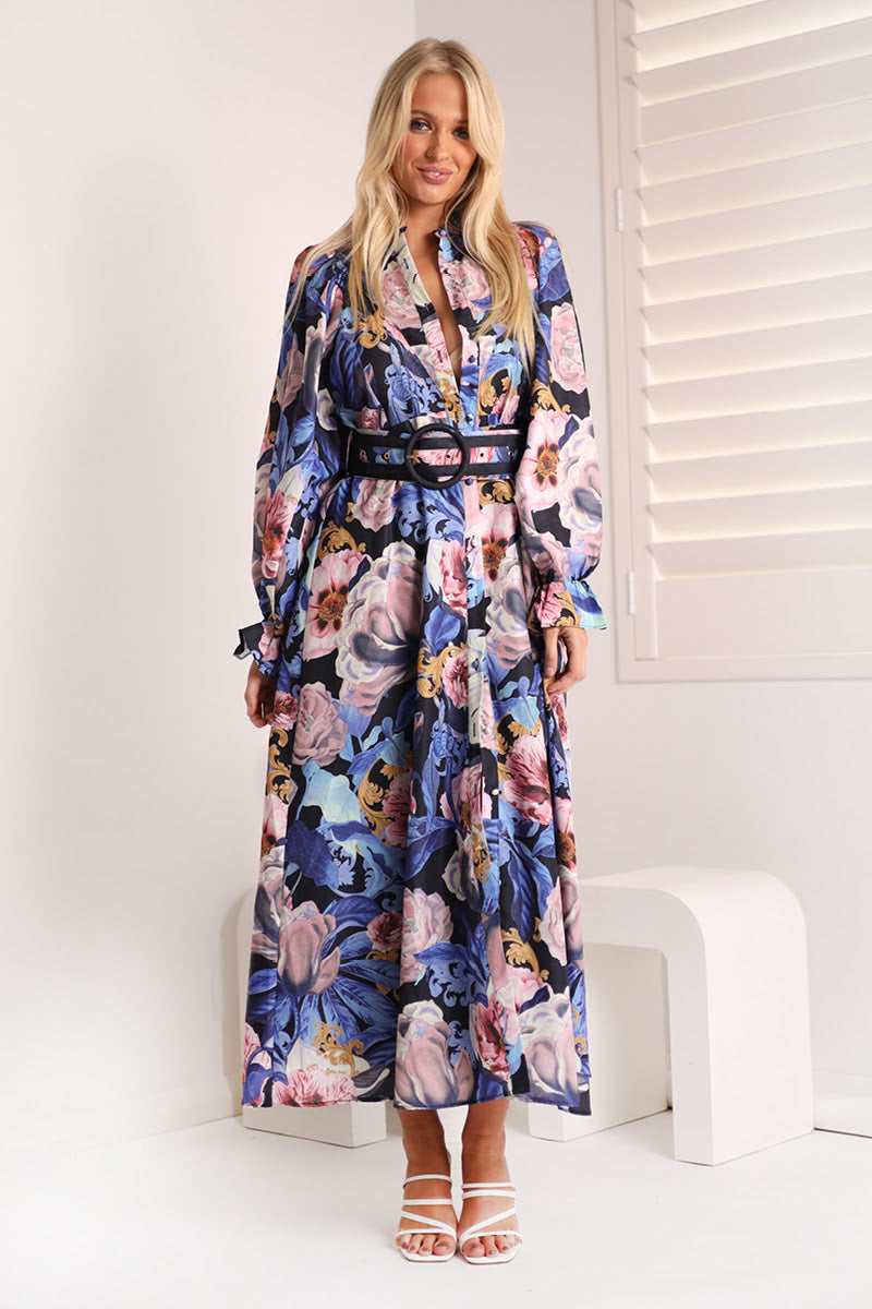 Simone Linen Dress | Rose