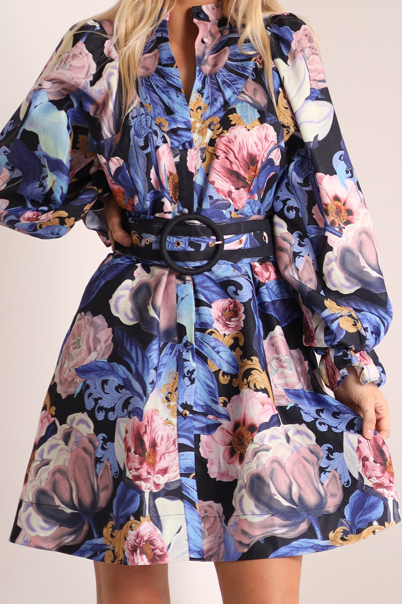 Simone Linen Short Dress | Rose