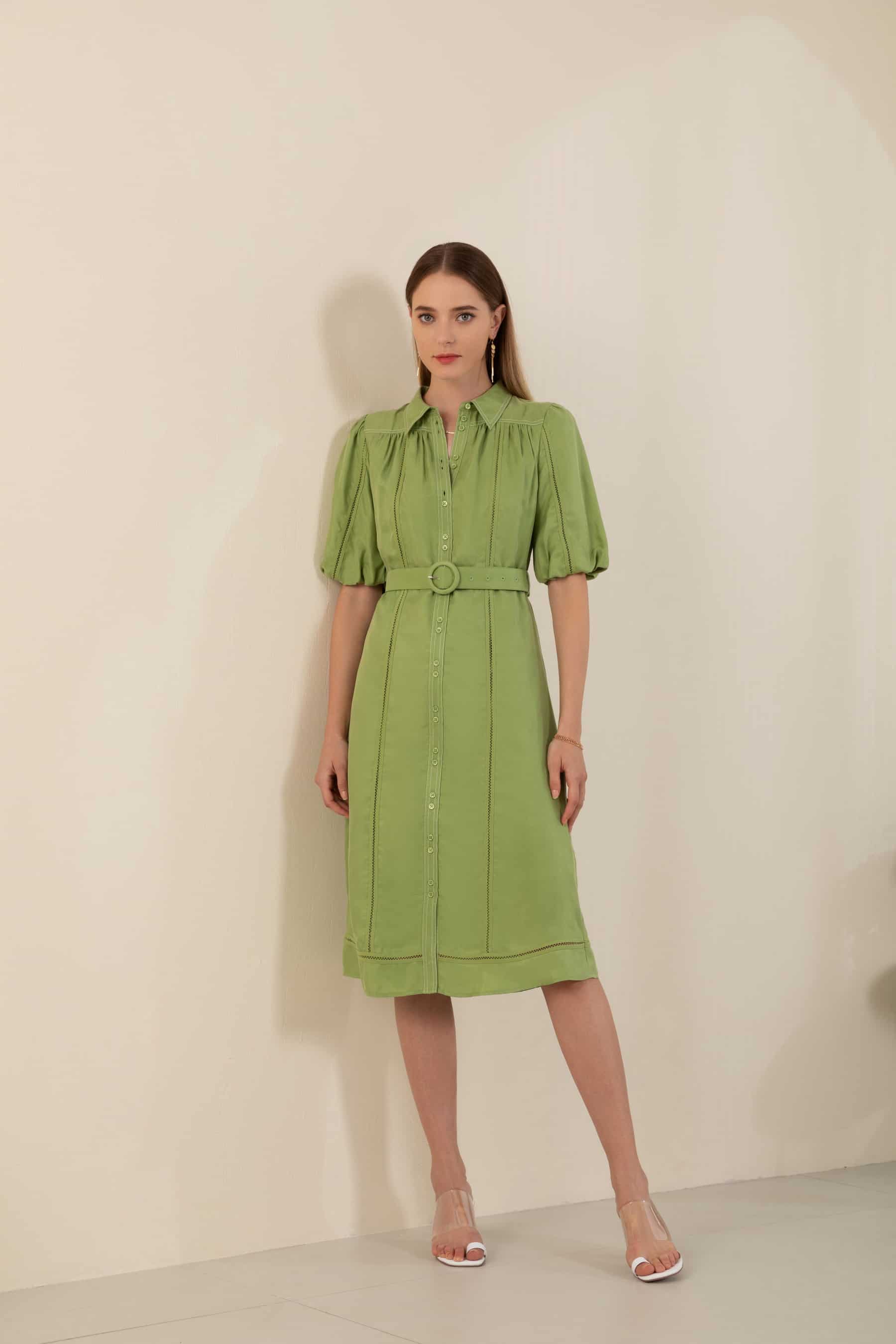 GDS Lucile Long Dress | Tarragon DRESSES Catch DRESSES GDS GREEN HOLIDAY L M RACES S SALE SPRING-SUMMER wedding guest dress XL XS