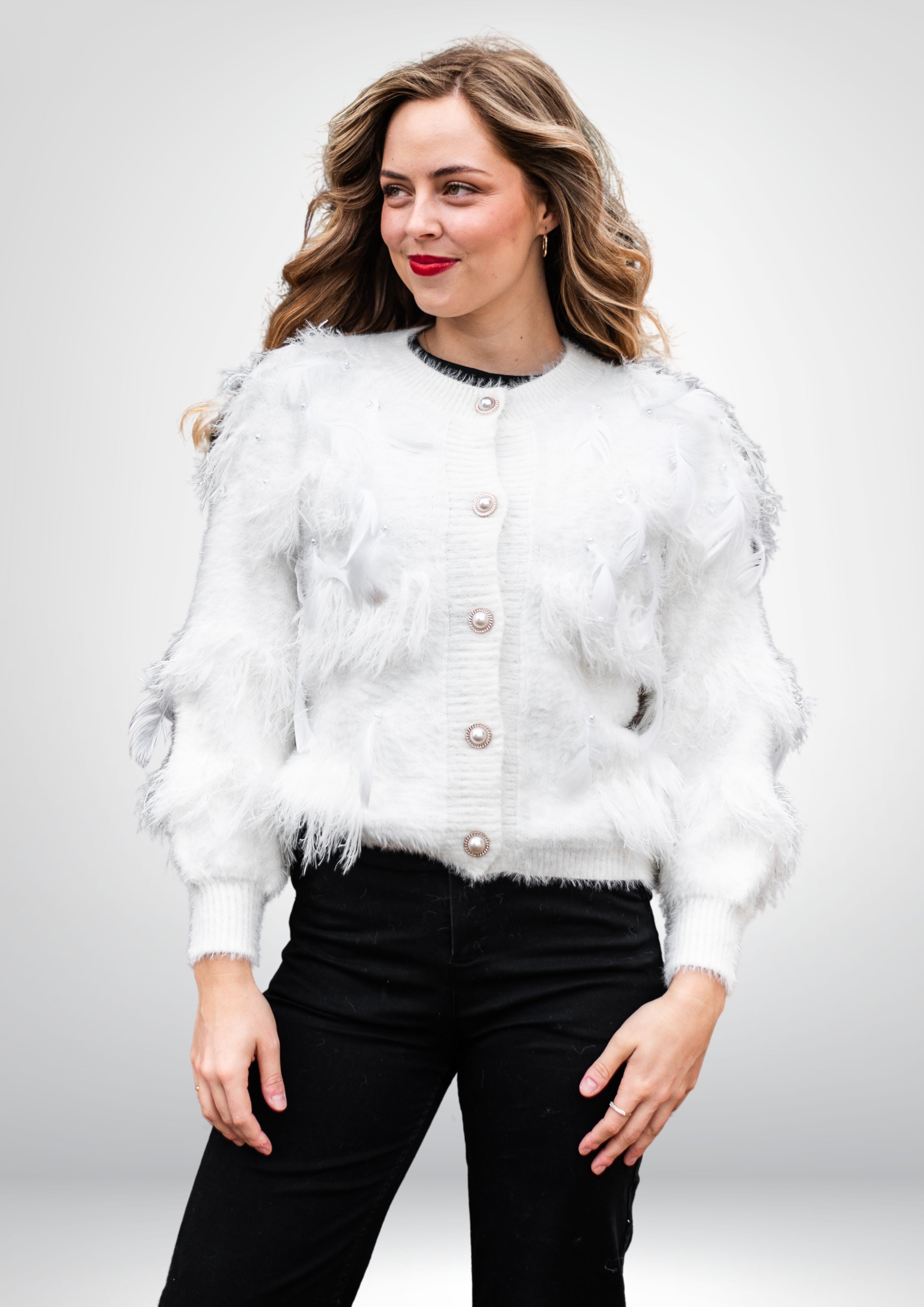 Roxanne Soft Cardi  Snow