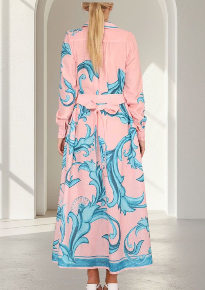 Melody  Linen  Dress   |  Pink