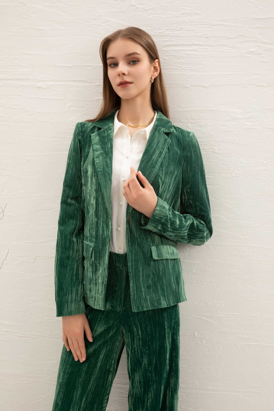 GDS Aliette Velvet Pants | Green DRESSES autumn-winter BRUNCH CASUAL Catch GDS GREEN L M Pants S SALE 40 % WORK XL XS