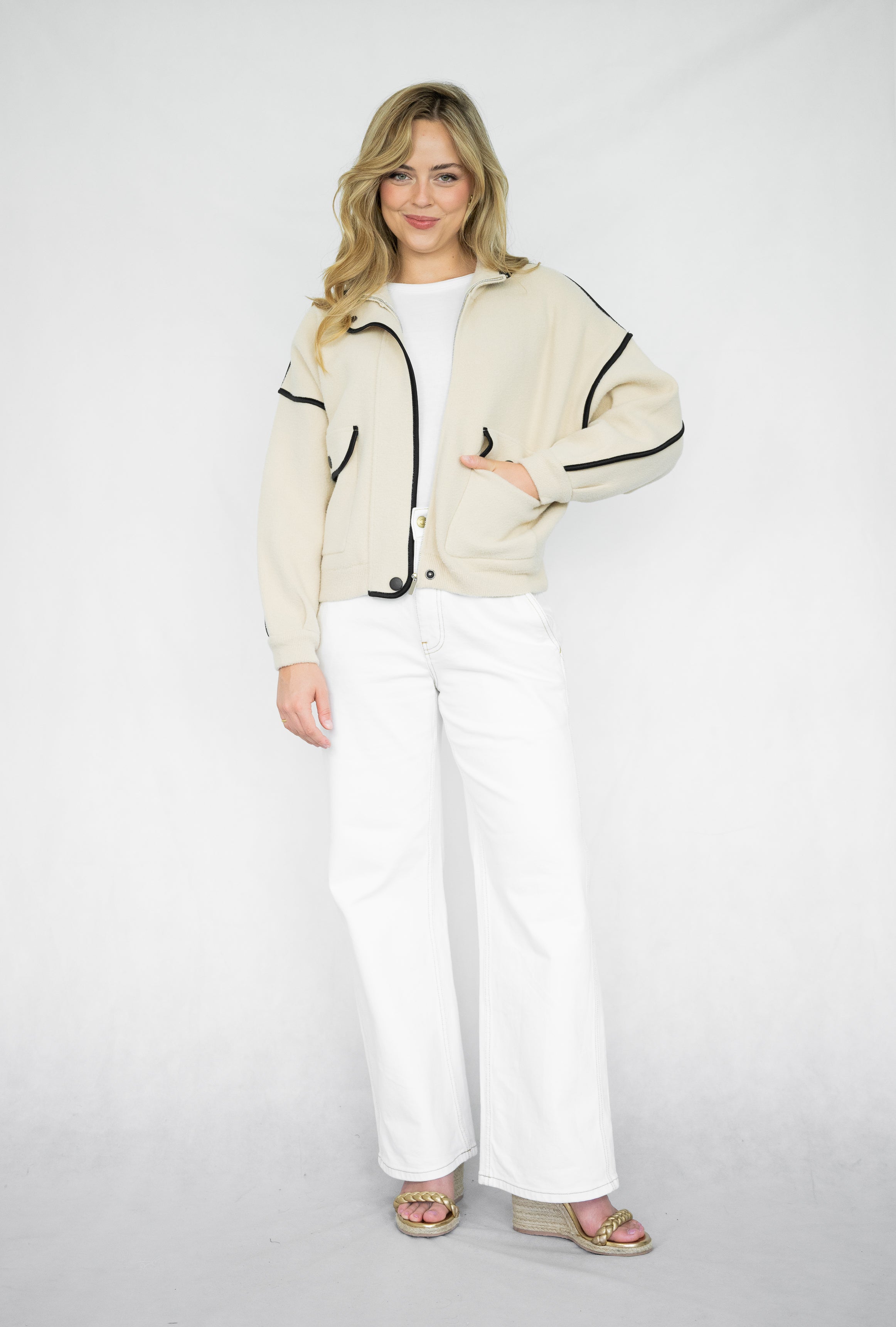 Aspen Jacket  | Beige - Blk