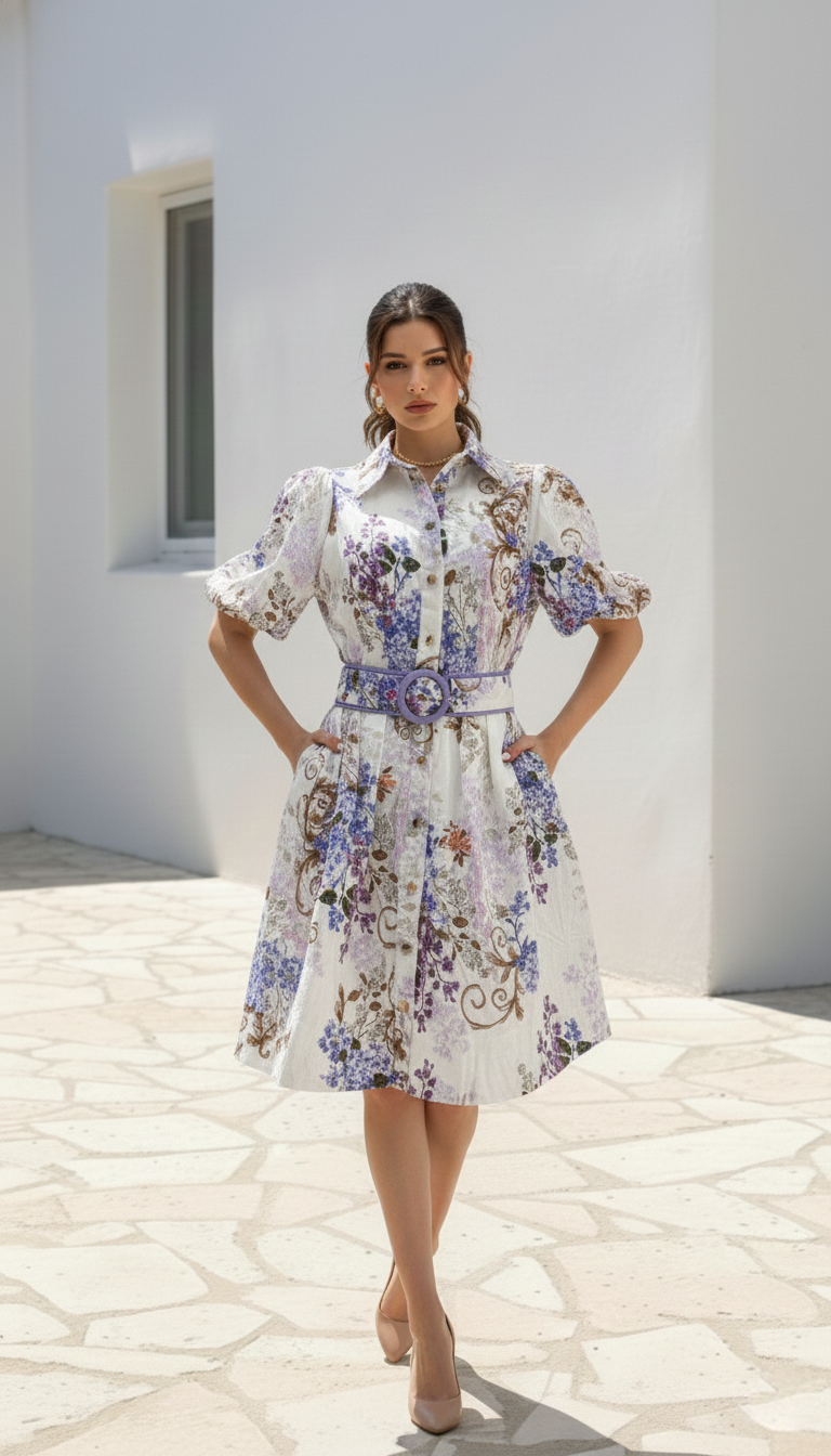 Avalee Short Dress  | White Floral