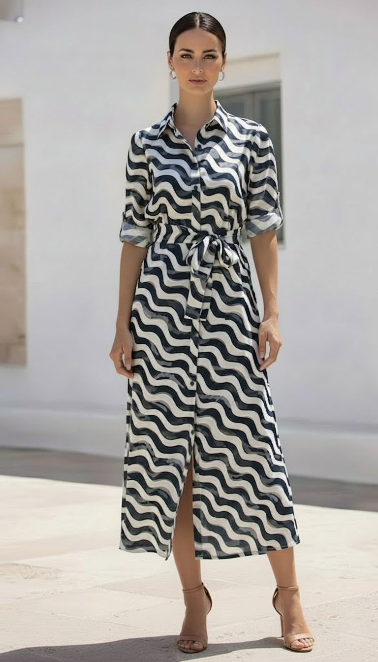 Livia Dress  |  Navy