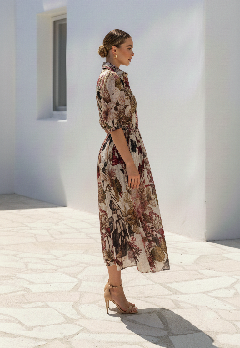 Botanical Shirt Dress |  Floral