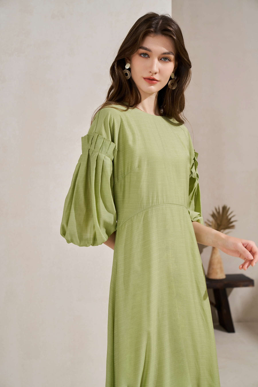 GDS Winona Tencel Long Dress | Tarragon DRESSES 10 12 14 16 8 GDS GREEN L M S XL XS