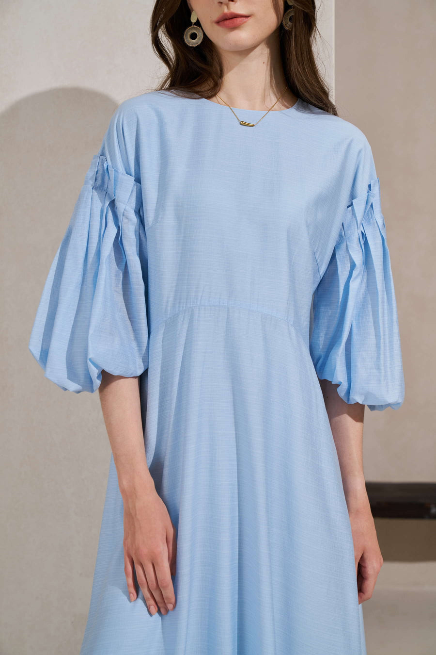 GDS Winona Tencel Long Dress | Pastel Blue DRESSES 10 12 14 16 8 BLUE GDS L M S XL XS