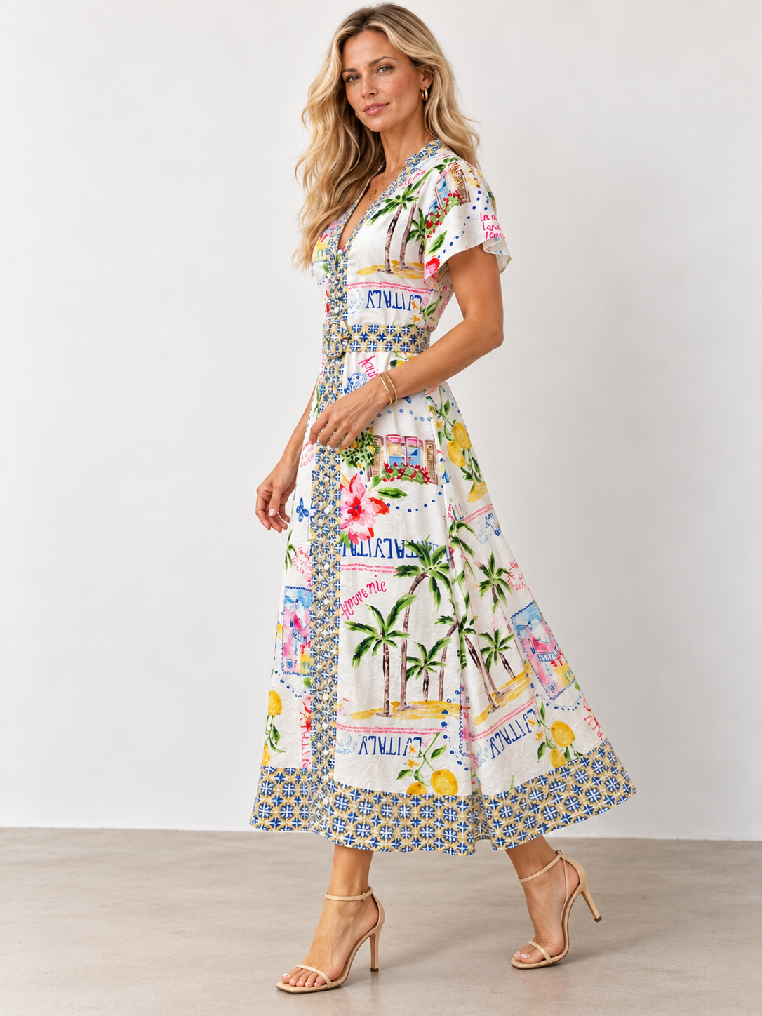 Citron Dress | Italy Print