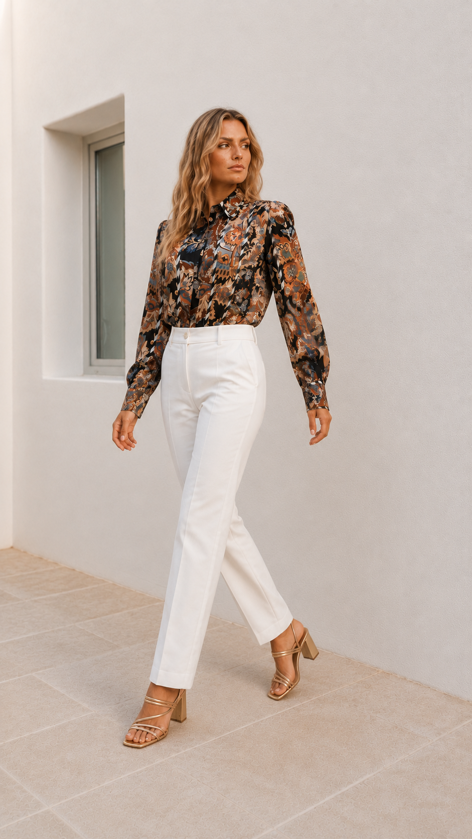 Linda Shirt| Brown Prt