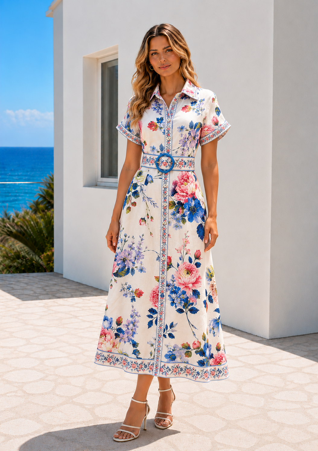 Peony  Dress |  White - Floral