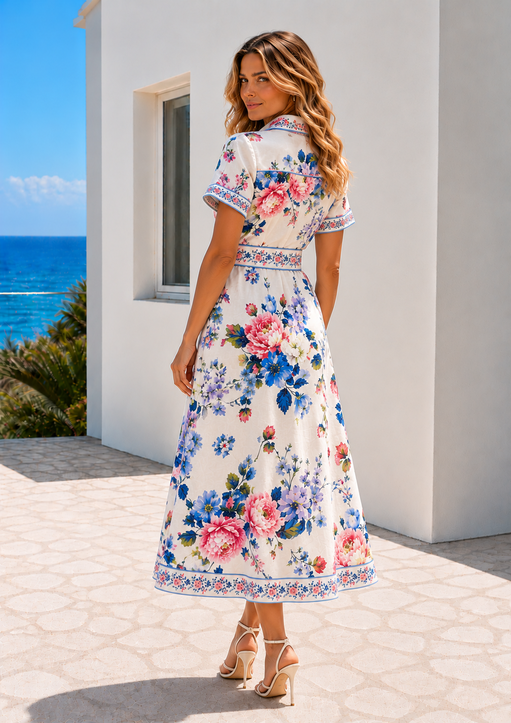 Peony  Dress |  White - Floral
