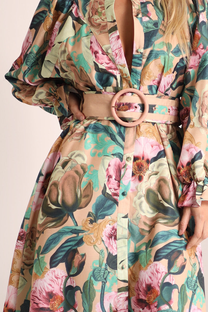 Simone  Linen Short  Dress  |  Mocha