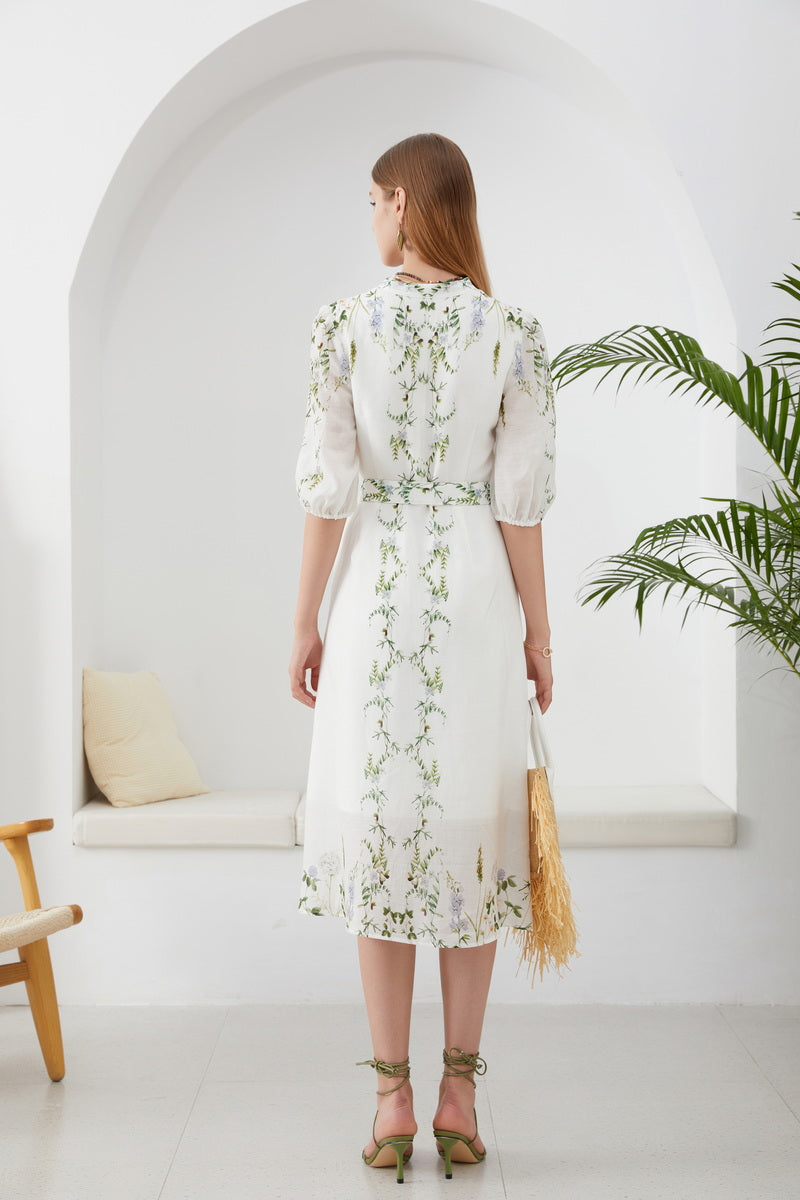 GDS Nicolette Belted Linen Dress | Mint DRESSES ESS22 GDS GREEN L M S XL XS