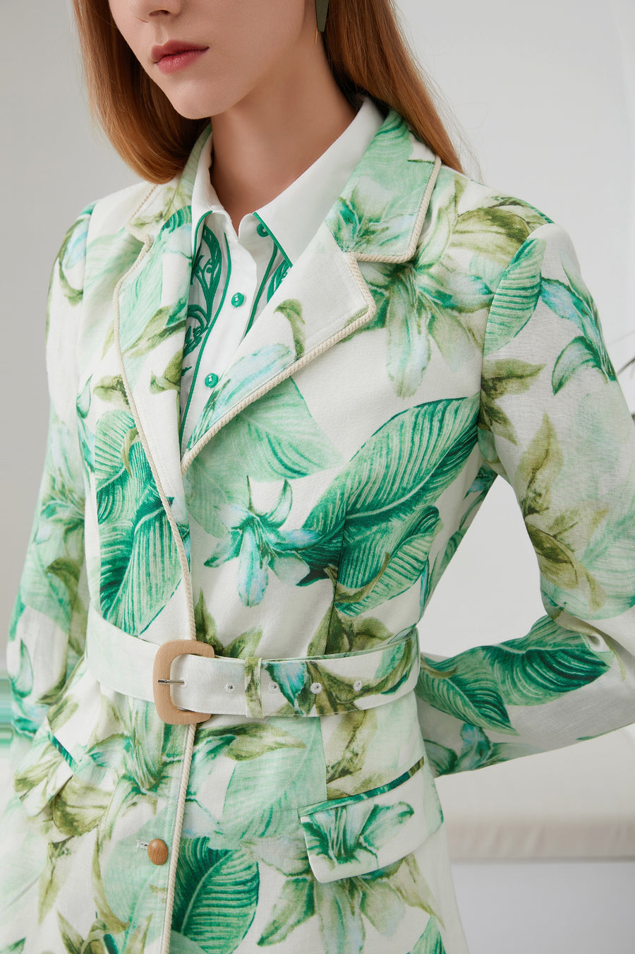 GDS Monet Linen Jacket | Green Tambourine DRESSES Catch ESS22 GDS GREEN L M PRINT S SALE 40 % XL XS