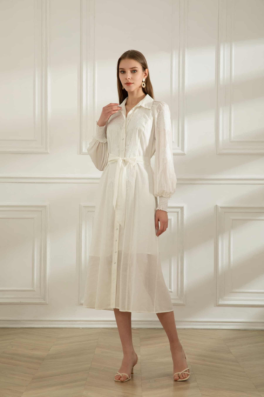 GDS Camille Dress | White DRESSES autumn-winter AW 23 BRUNCH Catch DRESSES GDS HOLIDAY L M RACES S SALE 40 % WHITE XL XS