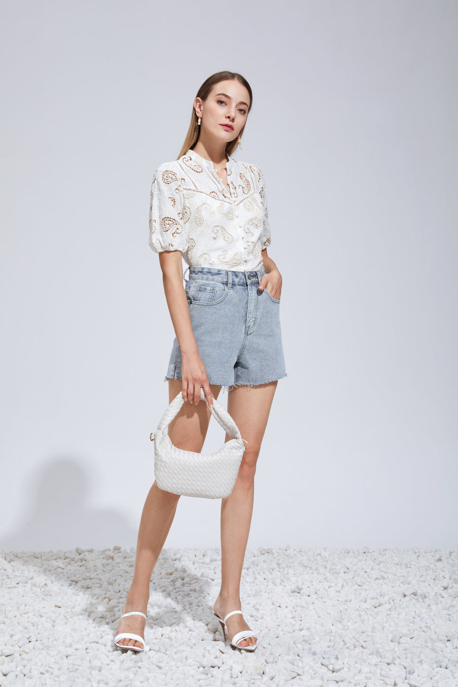 GDS Layla Embroidery Blouse | Cannoli Cream BLOUSES BLOUSES BRUNCH CASUAL Catch CREAM ESS22 GDS HOLIDAY L M S SALE SPRING-SUMMER WORK XL XS