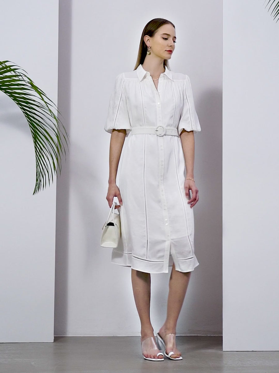 GDS Lucile Long Dress | White