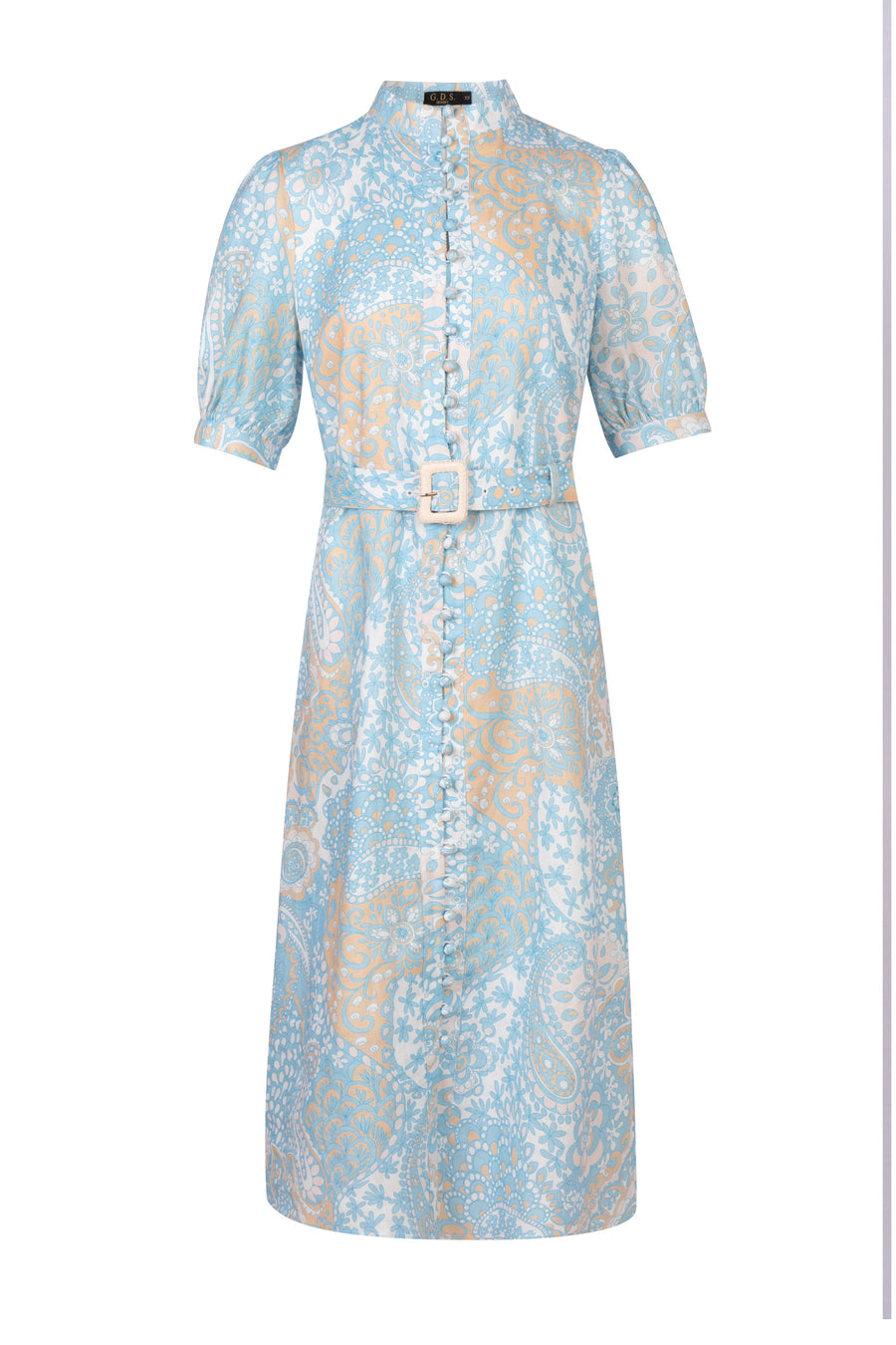 GDS Clarisse Belted Linen Long Dress | Aqua DRESSES BLUE Catch GDS L M S SALE XL XS