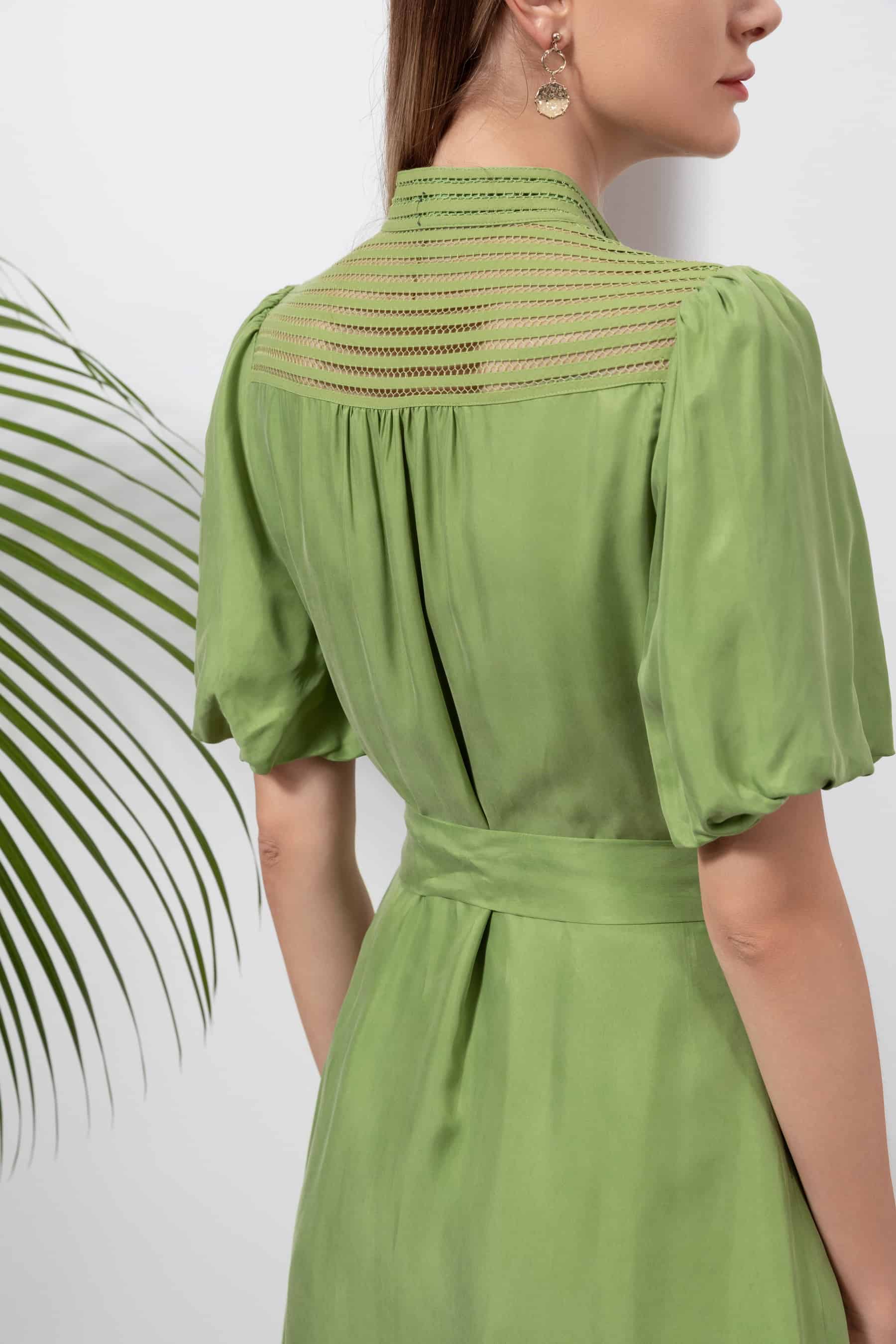 GDS Lucile Short Dress | Tarragon DRESSES BRUNCH CASUAL Catch DRESSES GDS GREEN HOLIDAY L M S SALE SPRING-SUMMER XL