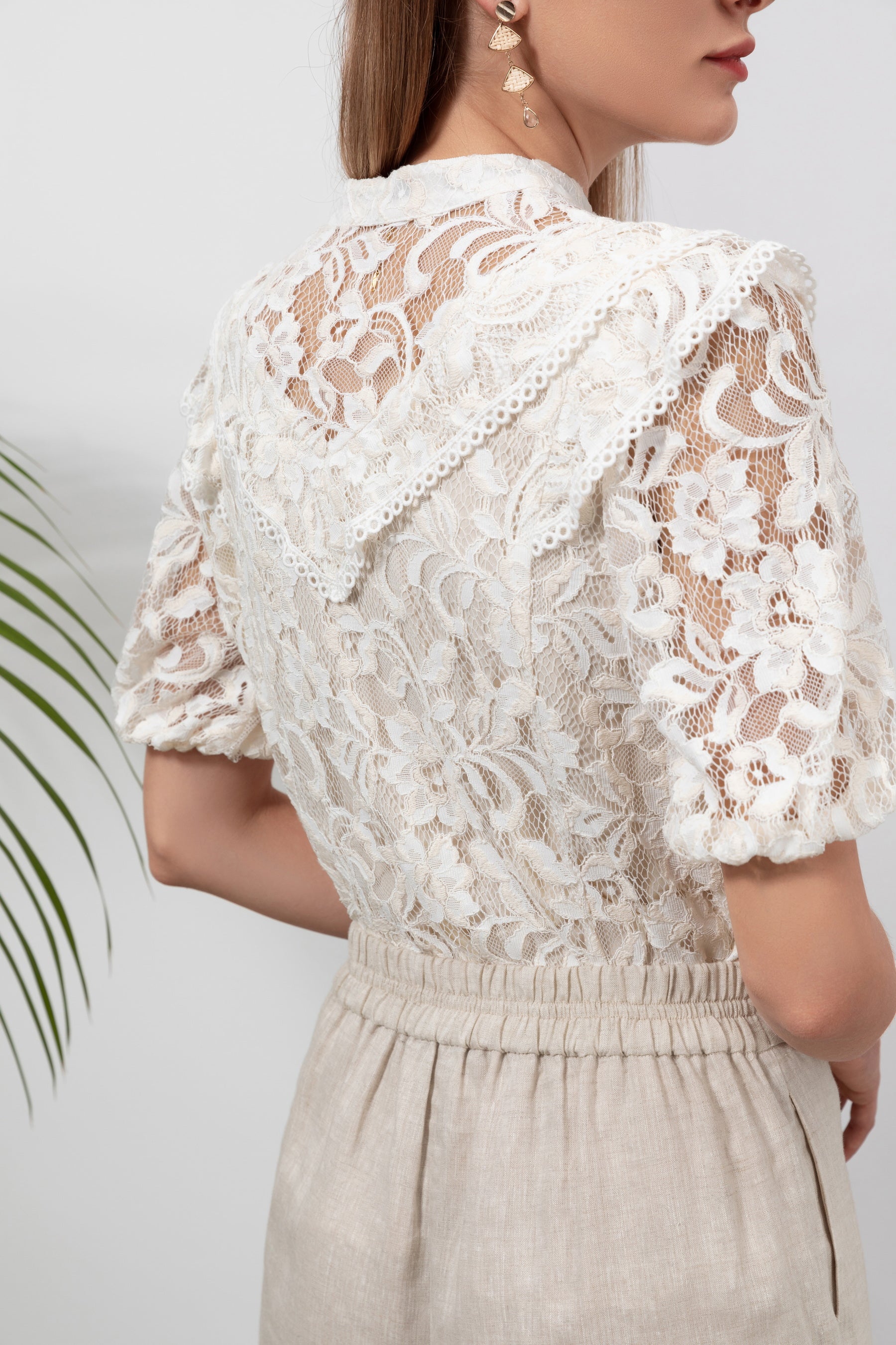GDS Dolores Lace Blouse | White BLOUSES Catch GDS L M S SALE WHITE XL XS