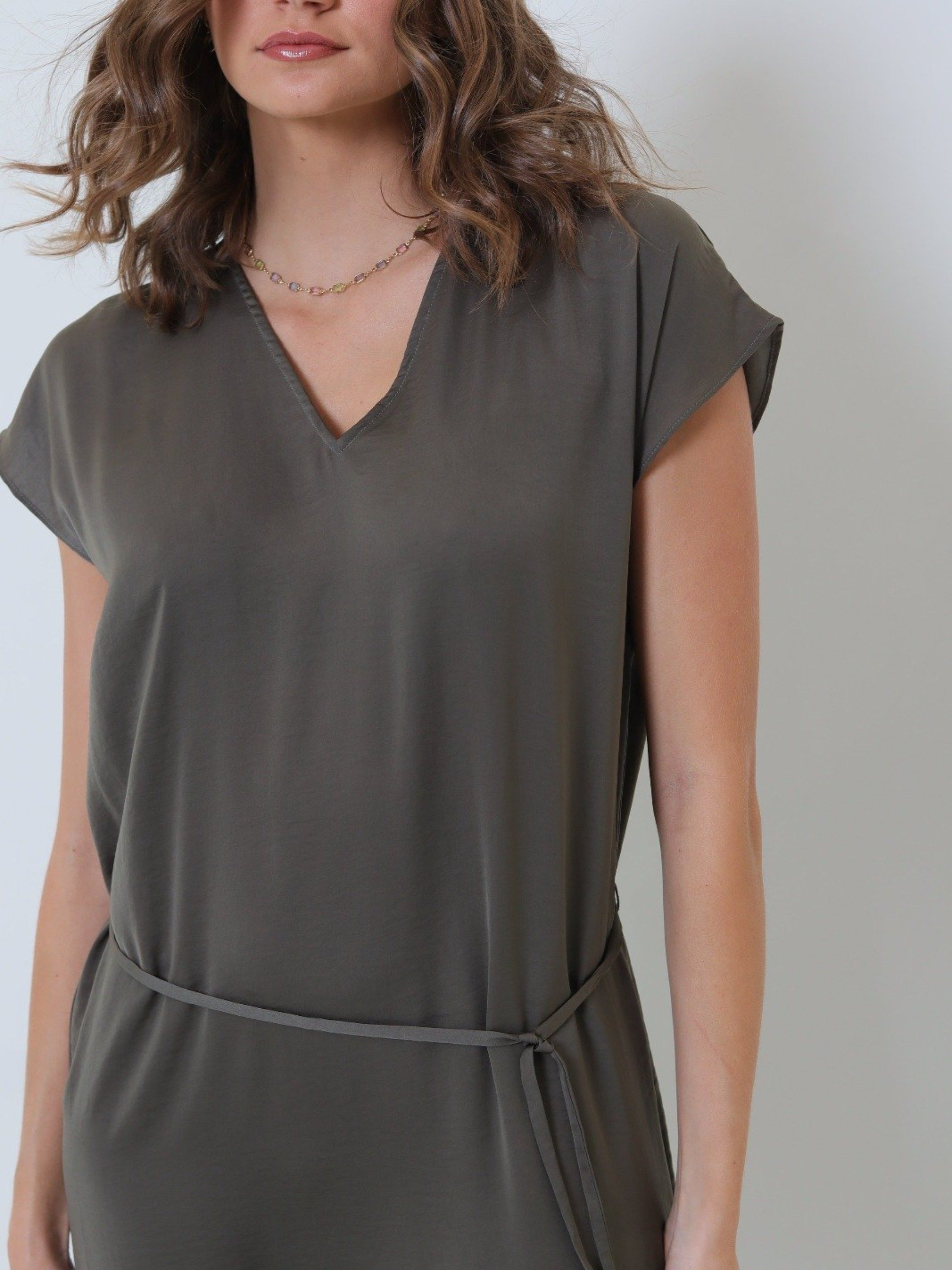 GDS Olearia Dress | Khaki DRESSES ESS22 GDS KHAKI L M S SALE 40 % XS